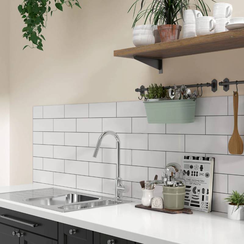 Gạch thẻ trắng bóng phẳng KT 100x300mm STA1300