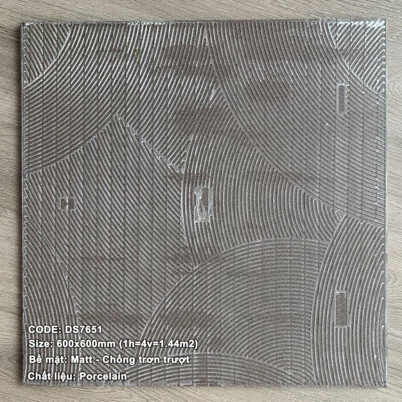 Gạch lát nền vân xi măng KT 600x600mm mã DS7561