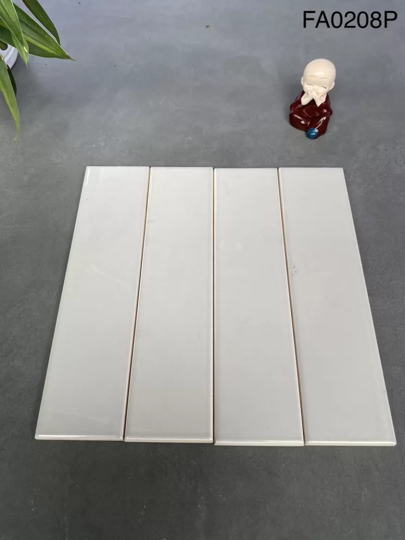 Gạch thẻ xám ấm bóng phẳng KT 50x200mm FA0208P