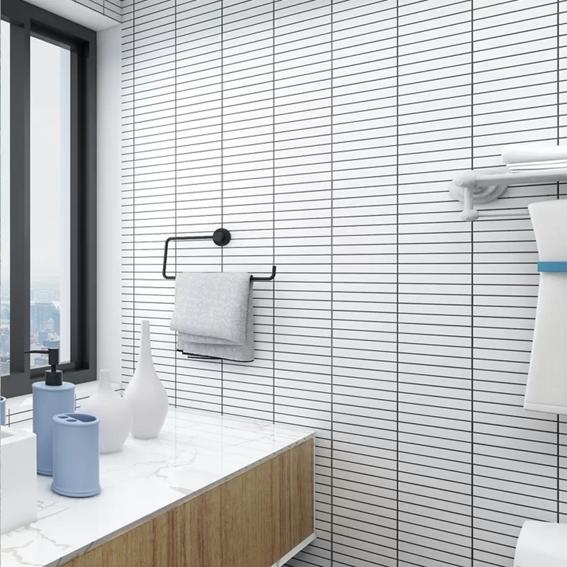 Gạch Mosaic que trắng size 22x145mm mã MHT 2201