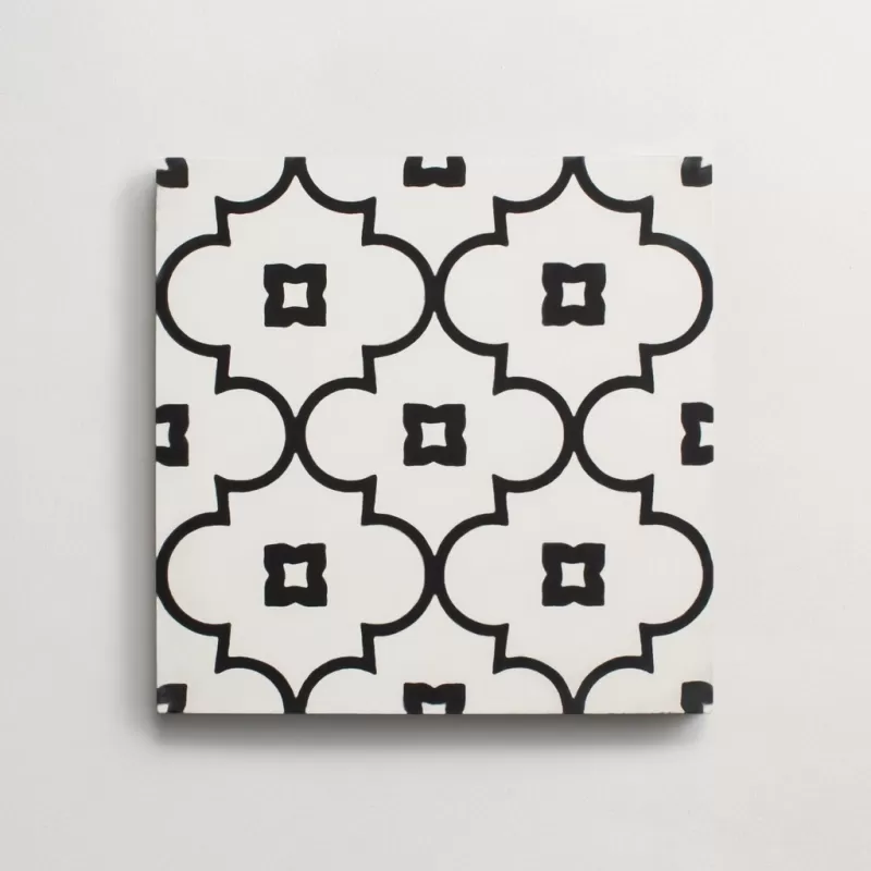 Gạch bông men 200x200mm DS2904 (BD trắng)