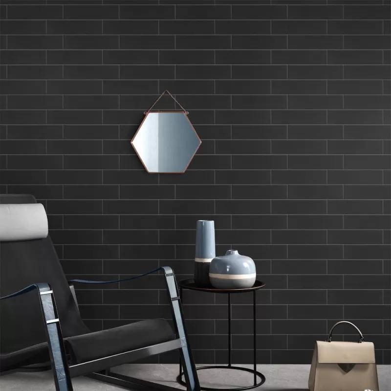 Gạch thẻ 75x300mm đen mờ phẳng hàng loại 1 mã STA75307M