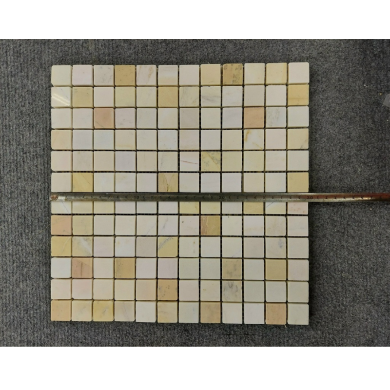 Đá Mosaic vàng chip vuông bóng 23PV002