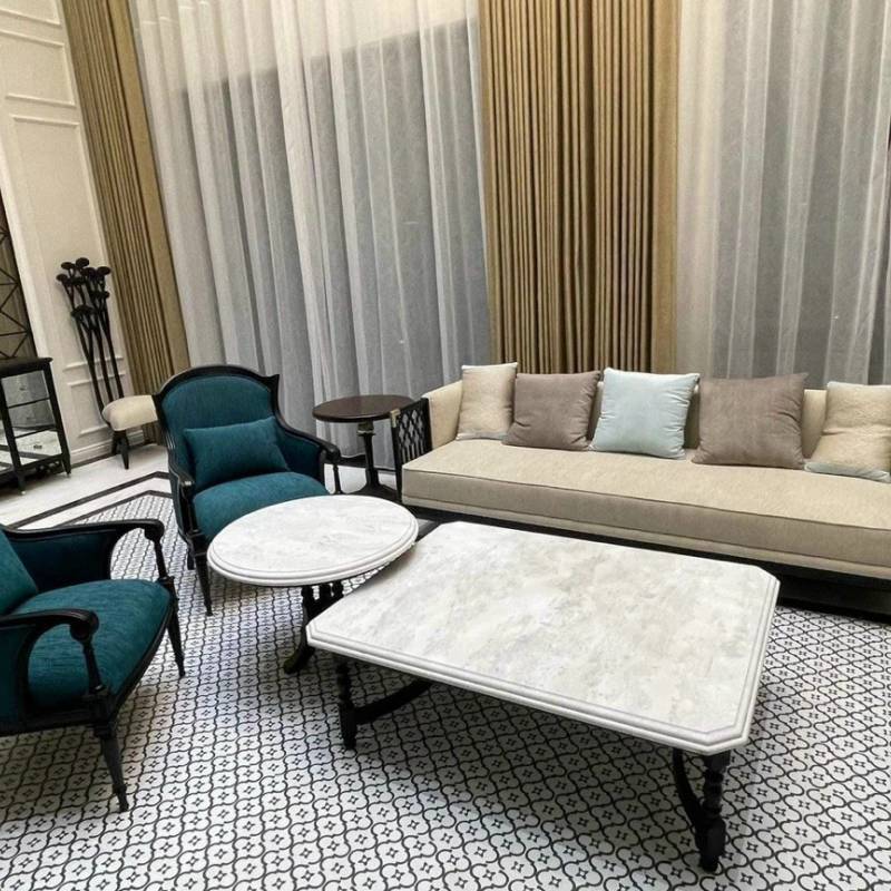 Gạch bông men 200x200mm DS2904 (BD trắng)