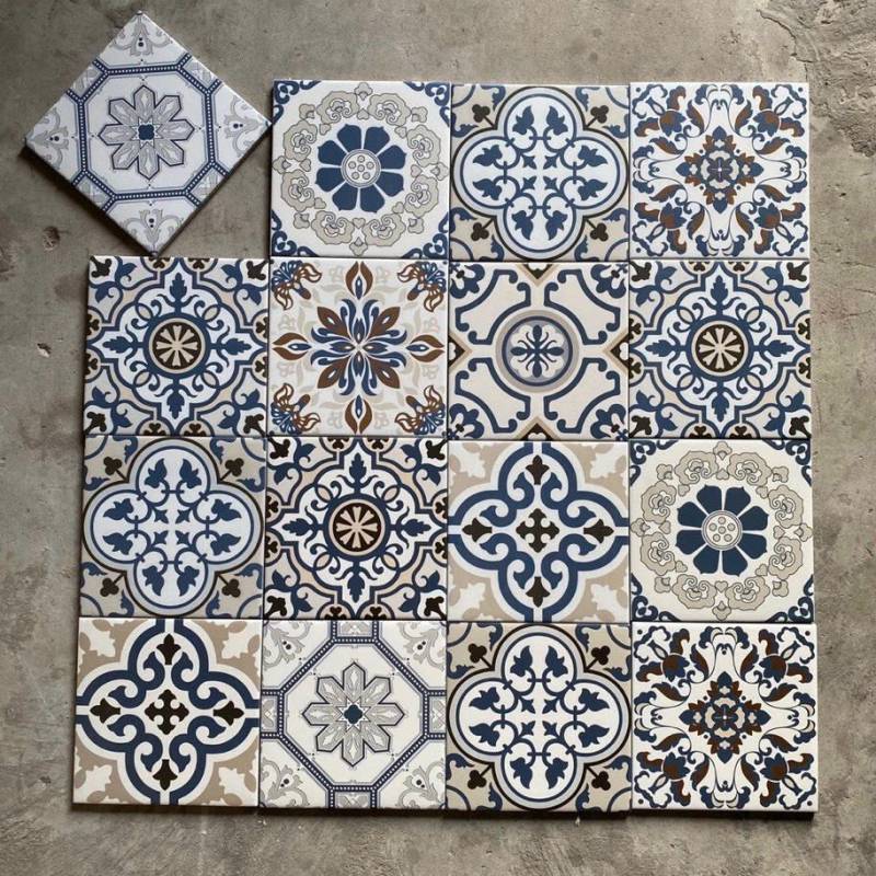 Gạch Bông Mix KT 200x200mm mã 20109 (BD Trắng)