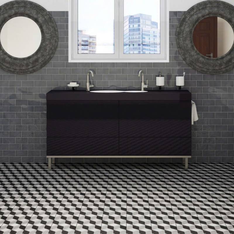 Gạch bông 200x200mm mã F2091 (BD vàng)