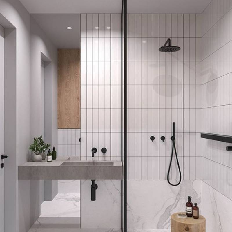 Gạch thẻ cao cấp trắng bóng phẳng KT 75x300mm PSTA75300