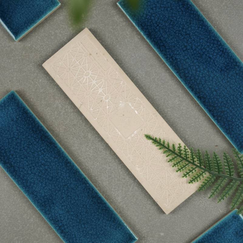 Gạch gốm men rạn xanh dương đậm 60x200mm MBL60218