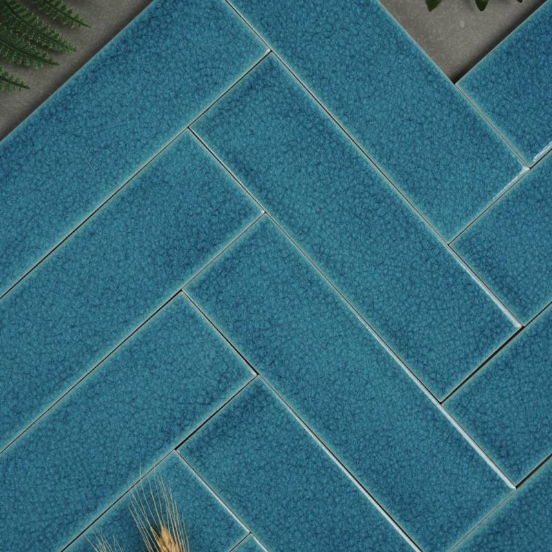 Gạch gốm xanh dương men rạn 60x200mm MBL60204