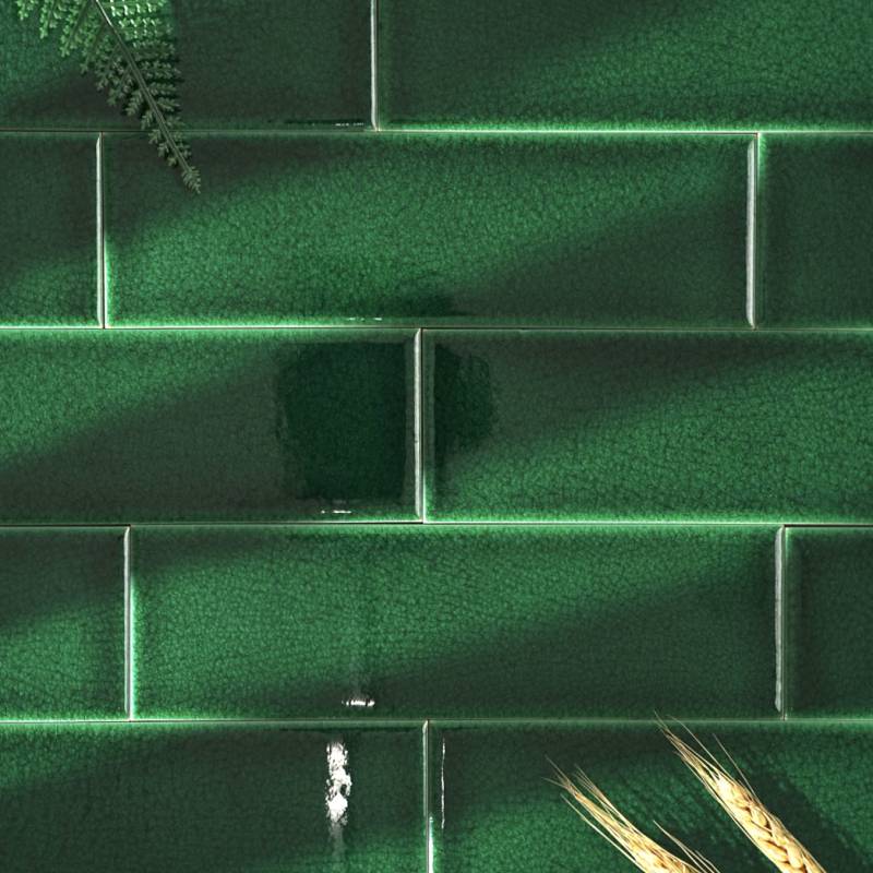 Gạch gốm men rạn KT 60x200mm xanh lá đậm MBL60206-C