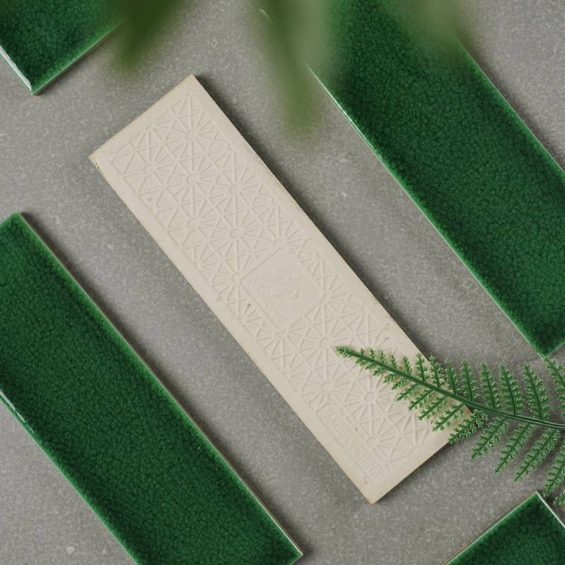 Gạch gốm men rạn KT 60x200mm xanh lá đậm MBL60206-C