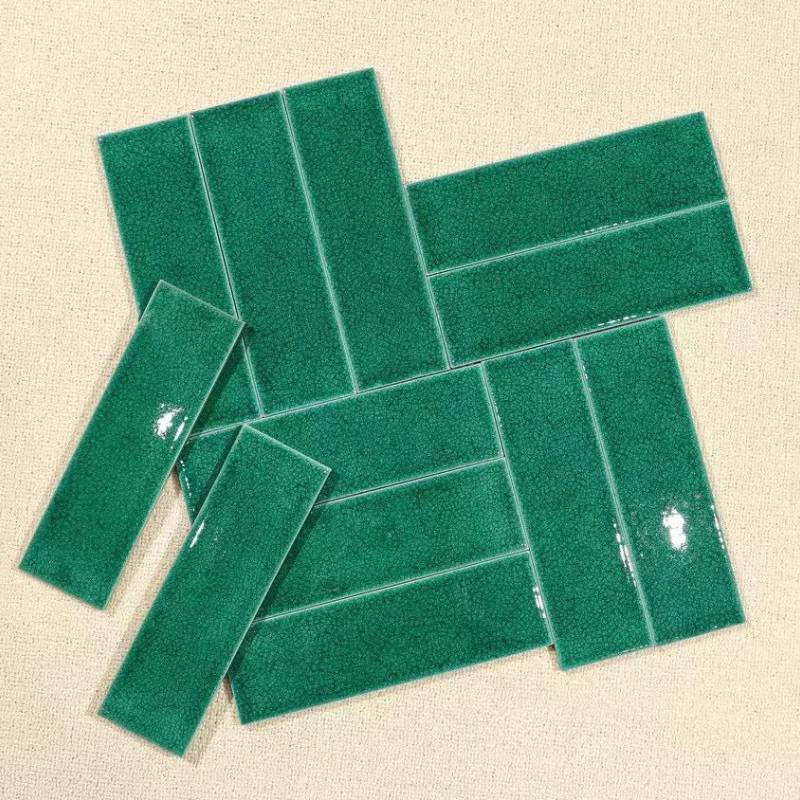 Gạch gốm men rạn KT 60x200mm xanh lá 60x200mm MBL60206-A