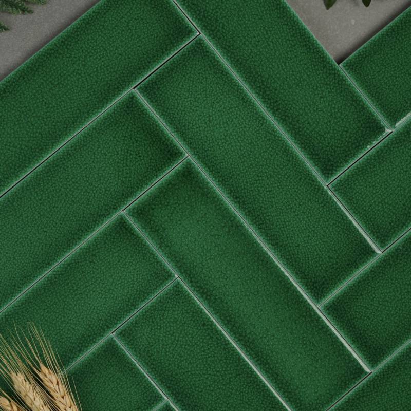 Gạch gốm men rạn KT 60x200mm xanh lá 60x200mm MBL60206-B