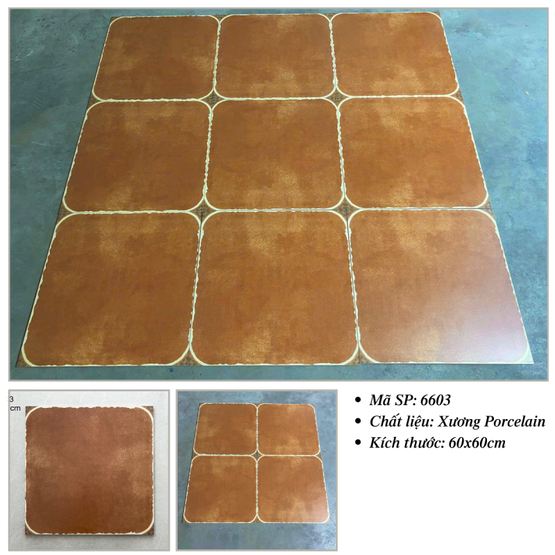 Gạch lát sàn giả cổ 600x600mm 6603