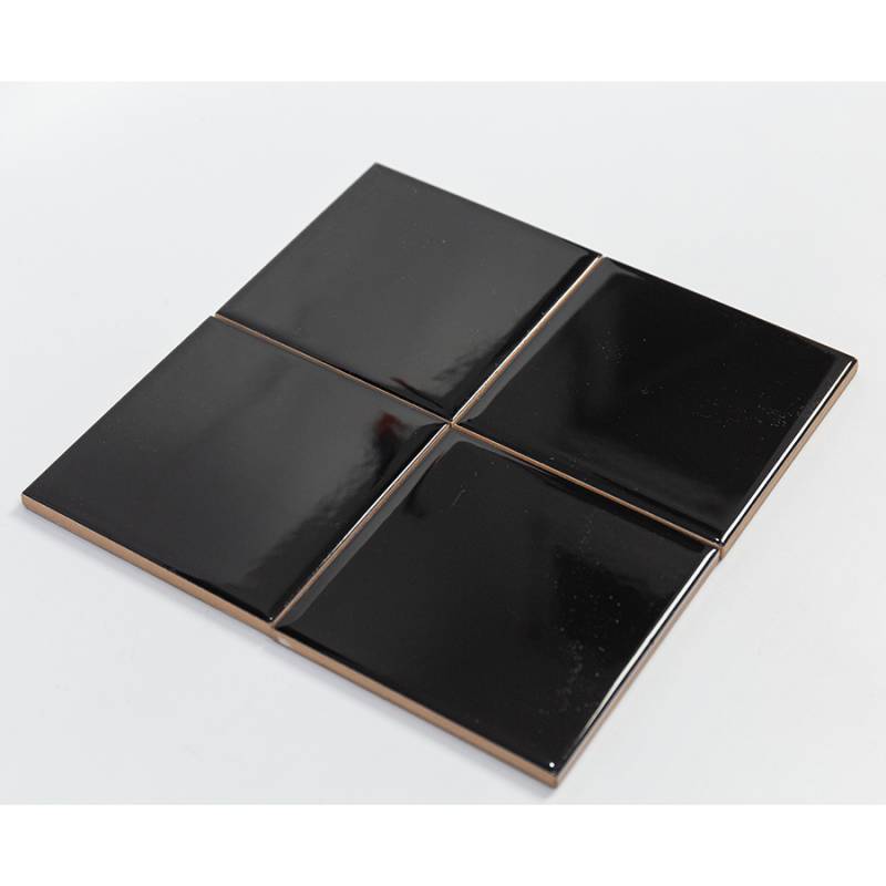 Gạch thẻ KT 100x100mm đen bóng phẳng M1107