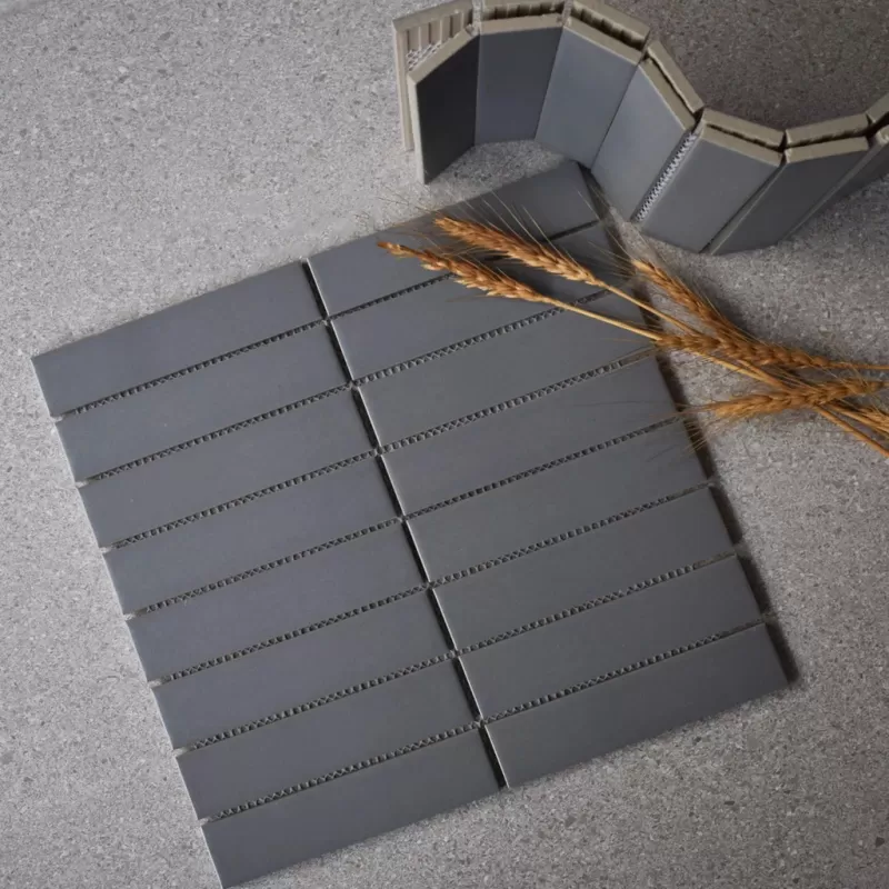 Gạch Mosaic que xám KT 32x145mm mã 3213M