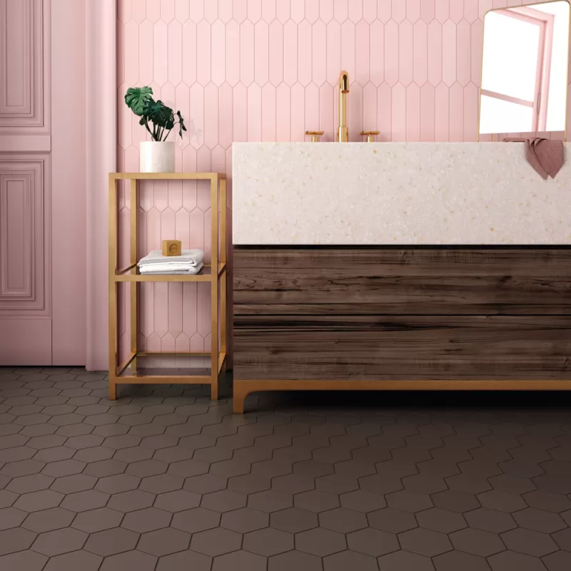 Gạch thẻ khuôn hồng bóng 4 cạnh hai bên 75x300mm mã M75316J