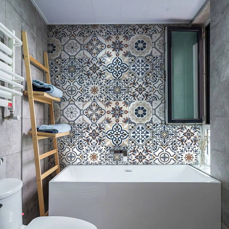 Gạch Bông Mix KT 200x200mm mã 20109 (BD Trắng)