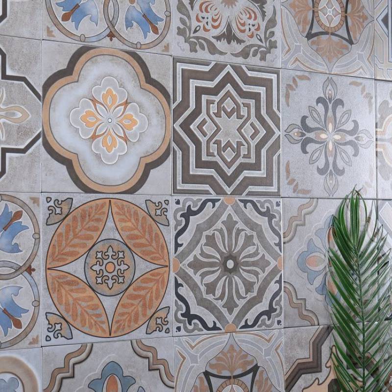 Gạch Bông Mix KT 200x200mm mã DC36 (BD trắng)