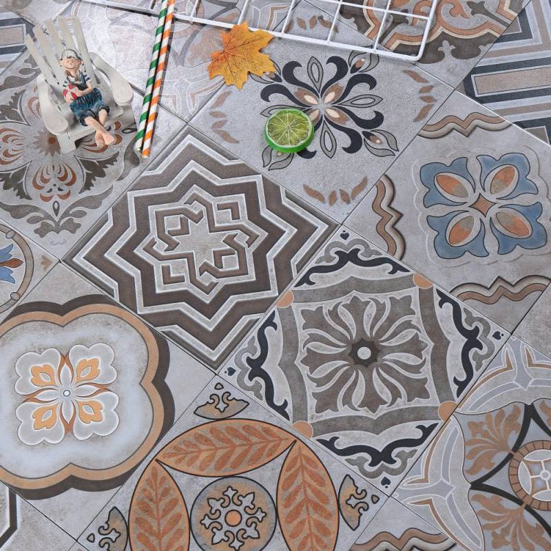 Gạch Bông Mix KT 200x200mm mã DC36 (BD trắng)