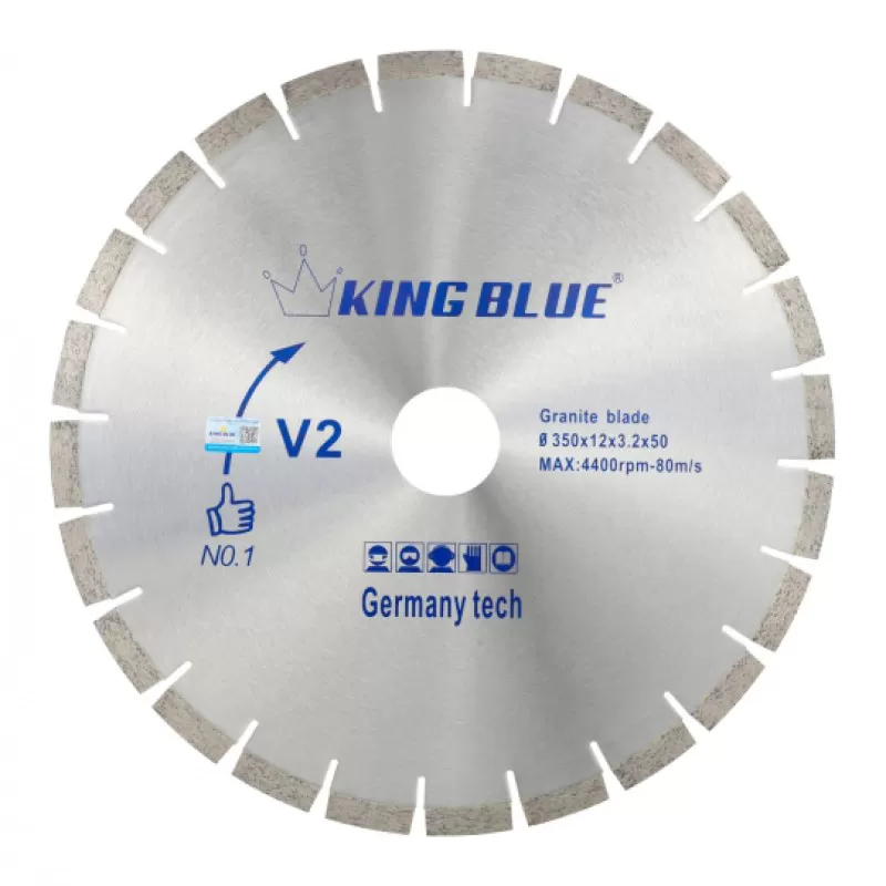 King Blue Granite Cutting Blade V2-350x50x3.2x12R