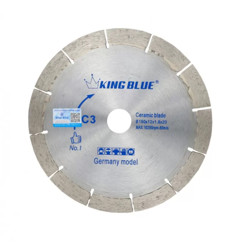 King Blue Tile Cutting Blade C3-150x20x1.8x12R