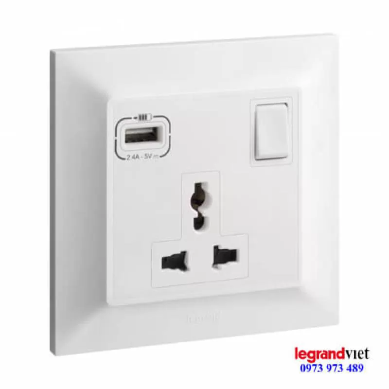 Ổ cắm đa năng kèm USB type A Belanko 617659 