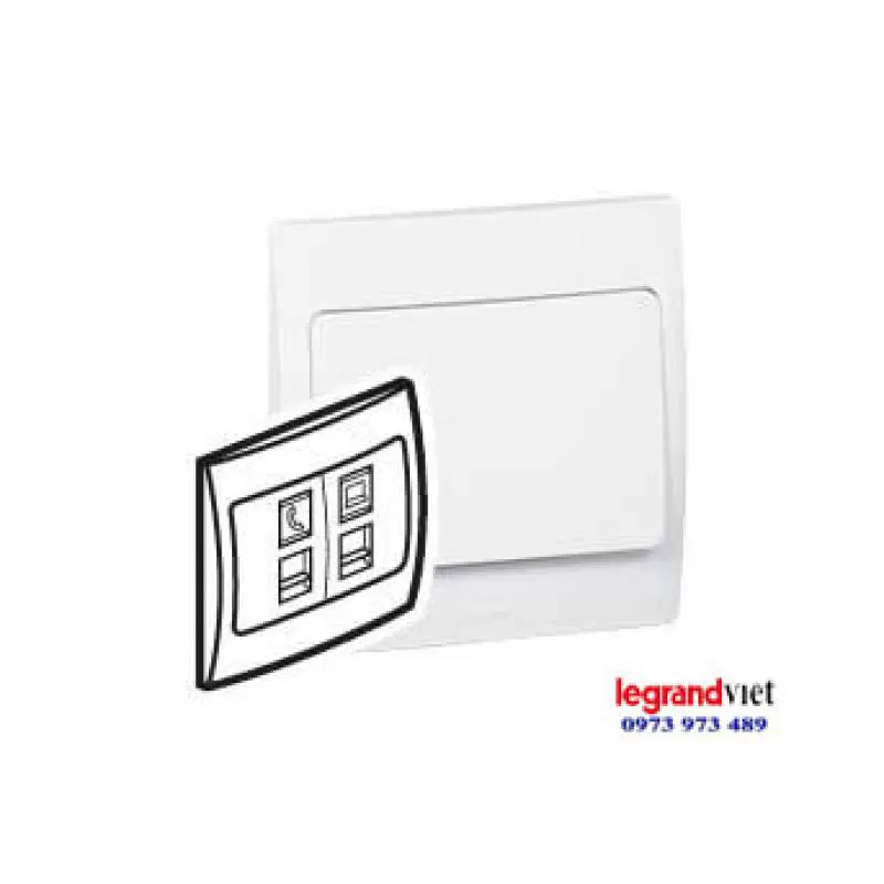 Ổ cắm mạng điện thoại màu trắng Mallia – Legrand
