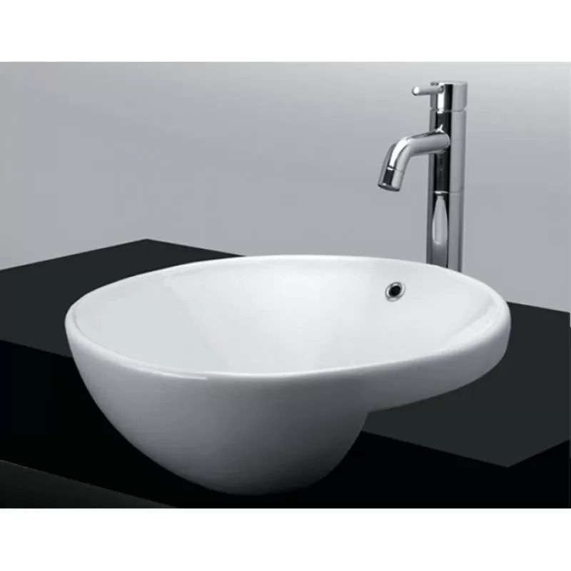Chậu rửa mặt lavabo TOTO LT533R#XW bán âm bàn đá tròn 430 mm - Tuấn Đức