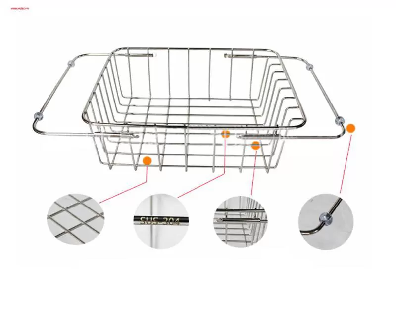 Rổ Inox 304 cao cấp HQ304
