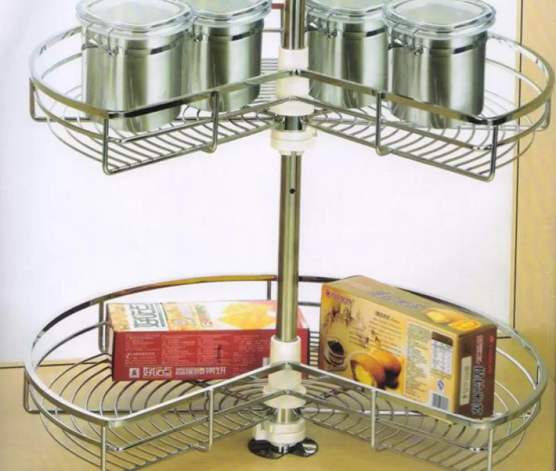 Mâm xoay góc 3/4 Inox nan vuông 304 cao cấp SJ.800A