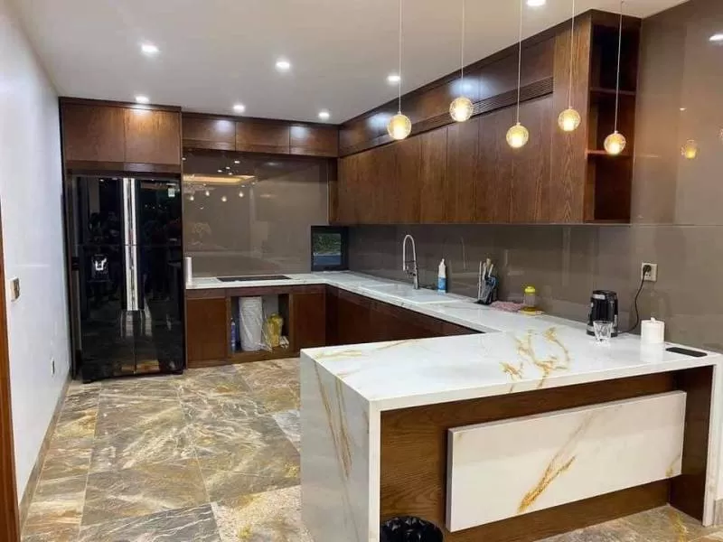 Bàn bếp đá nung kết cao cấp