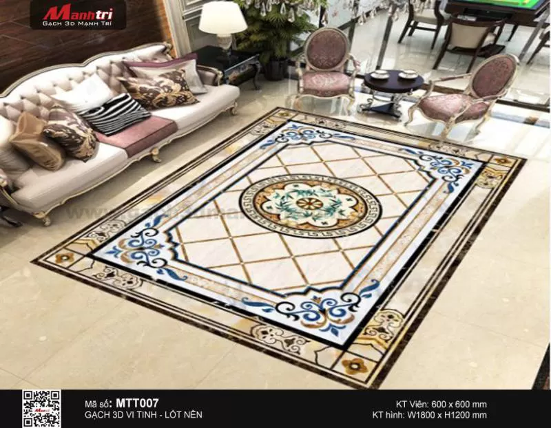Gạch 3D Hoa văn thảm MTT007 - 4.500.000 đ