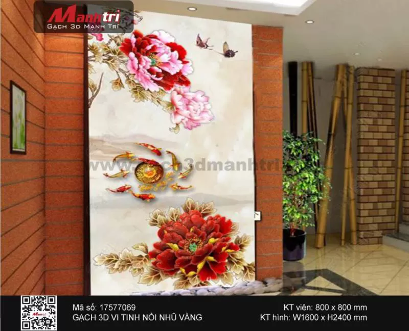 Gạch 3D Hoa Mẫu Đơn 17577069 - 7.000.000 đ
