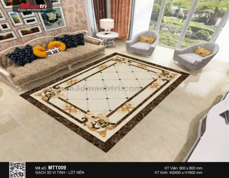 Gạch 3D Hoa văn thảm MTT009 - 7.000.000 đ
