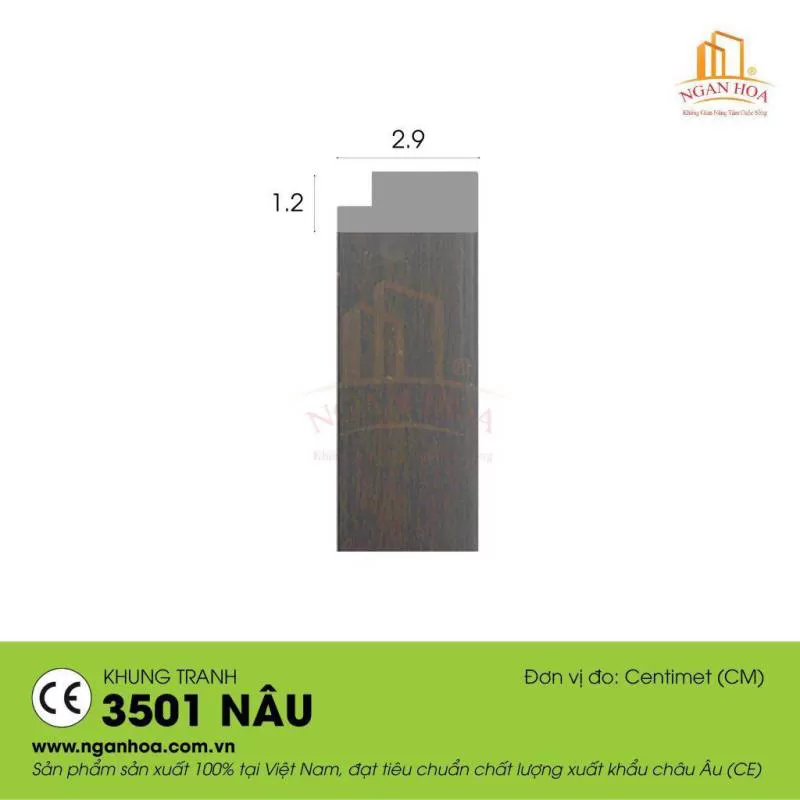 Khung tranh 3501 – Nâu