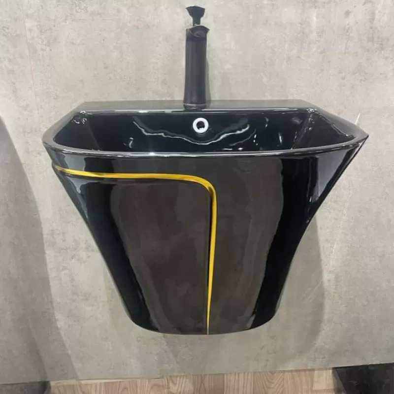Lavabo liền khối đen