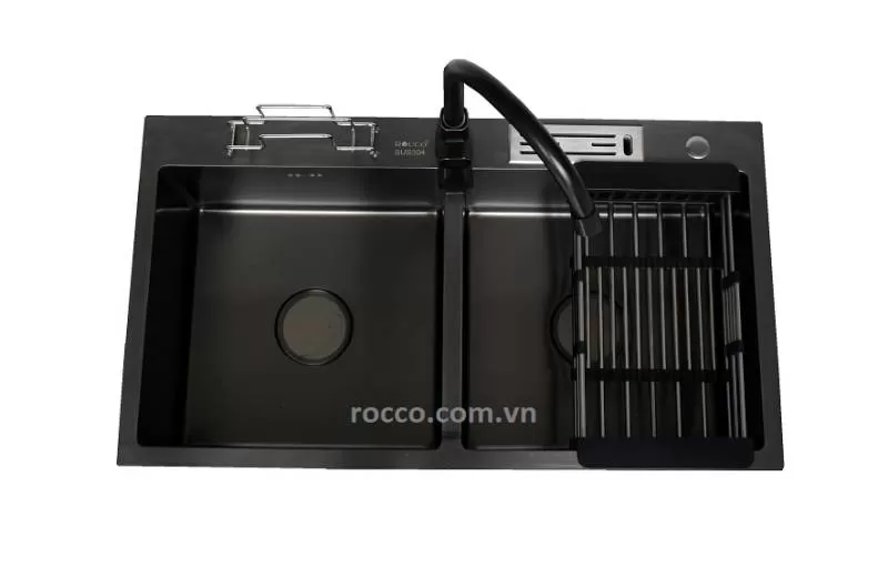 CHẬU RỬA CHÉN INOX 304 PHỦ NANO - MÃ SỐ PVK140