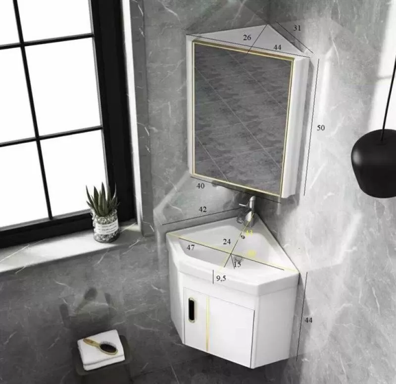 Bộ tủ góc trắng