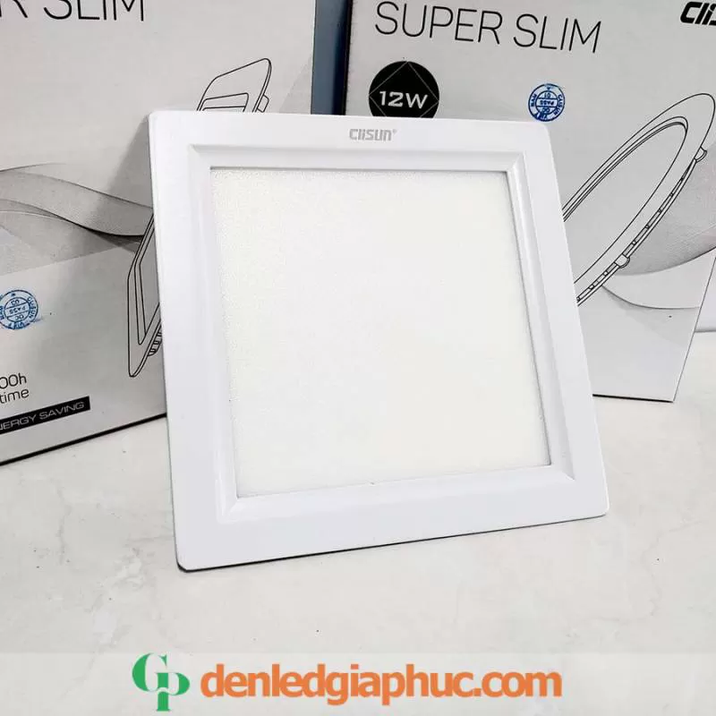 Đèn âm trần vuông 12w siêu mỏng 155*155 cao cấp clisun